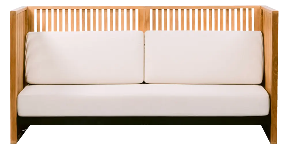 KAGA-sofa – ストライプチークフレームモデル – Fisland Furniture